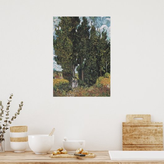 Cypress Trees van het Poster Van Gogh (Keuken)