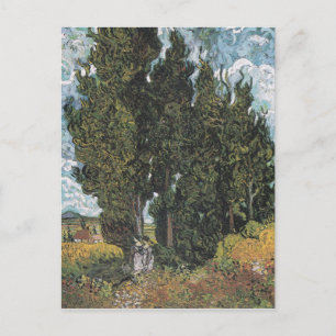 Cypress Trees van Van Gogh Briefkaart