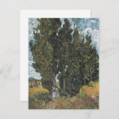 Cypress Trees van Van Gogh Feestdagenkaart (Voorkant / Achterkant)