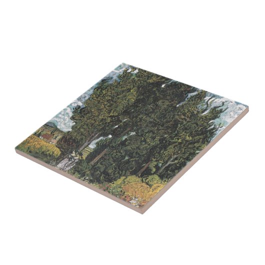 Cypress Trees van Van Gogh Tegeltje (Zijkant)