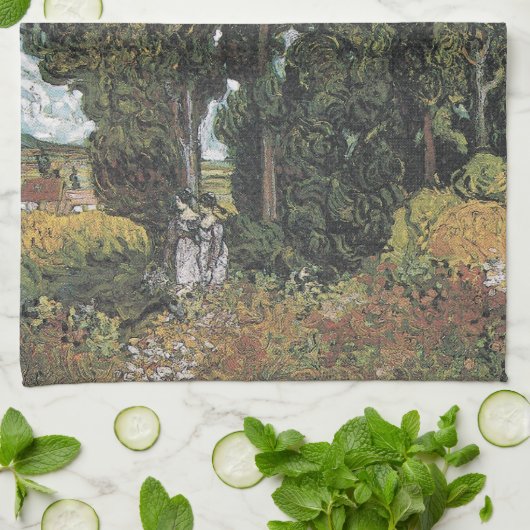 Cypress Trees van Van Gogh Theedoek (Gevouwen)
