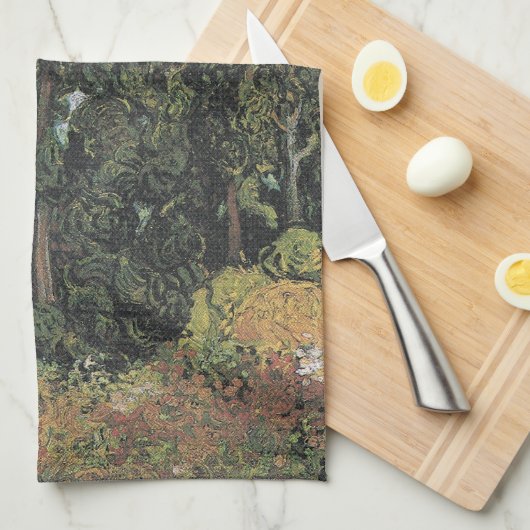 Cypress Trees van Van Gogh Theedoek (Quarter Fold)