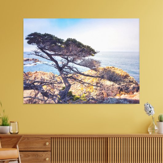 Cypress van het Zee Canvas Afdruk (Insitu (Woonkamer))