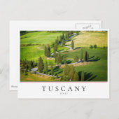 Cypress-wikkelweg in Toscane, Italië Briefkaart (Voorkant / Achterkant)