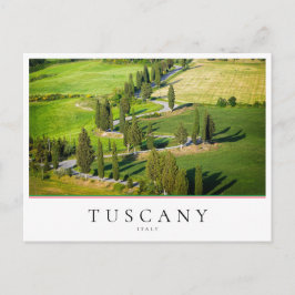 Cypress-wikkelweg in Toscane, Italië Briefkaart