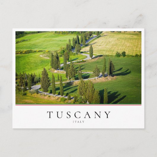 Cypress-wikkelweg in Toscane, Italië Briefkaart (Voorkant)