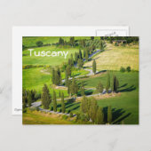 Cypress-wikkelweg, Toscaanse tekst briefkaart (Voorkant / Achterkant)