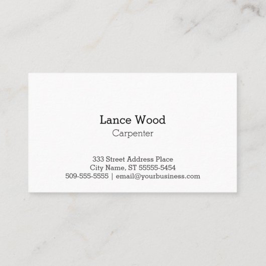 Cypress Wood Texture Visitekaartje (Achterkant)