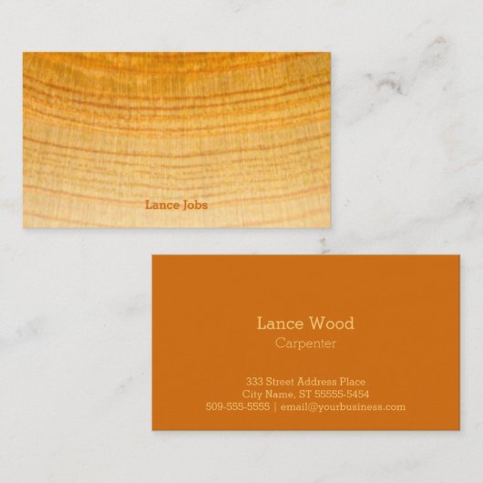 Cypress Wood Texture Visitekaartje (Voorkant / Achterkant)