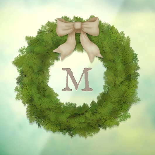 Cypress Wreater met standaard bijpassend monogram  Raamsticker (Vel 3)