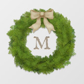 Cypress Wreater met standaard bijpassend monogram  Raamsticker (Vel)