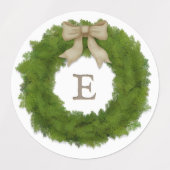 Cypress Wreath met Rustic Bw aangepaste monogramme Labels (Design 2)