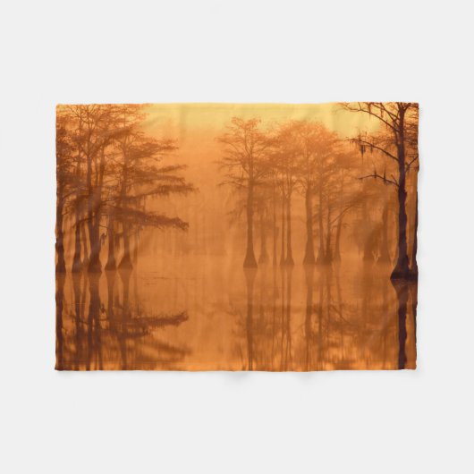 Cypressbomen George Smith State Park Fleece Deken (Voorkant (Horizontaal))