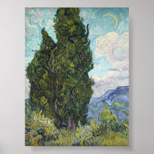 Cypresse van Van Gogh Poster