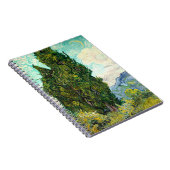 Cypressen (1889) Van Gogh, landschapskunst spiraal Notitieboek (Rechterzijde)
