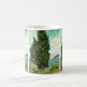 Cypressen (1889) Vincent van Gogh Landschapskunst Koffiemok (Center)