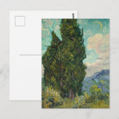 Cypressen van Van Gogh: Briefkaart (Voorkant / Achterkant)