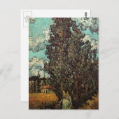 Cypresses en Two Women door Vincent van Gogh Briefkaart (Voorkant / Achterkant)
