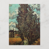 Cypresses en Two Women door Vincent van Gogh Briefkaart (Voorkant)