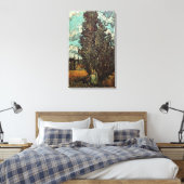 Cypresses en Two Women door Vincent van Gogh Canvas Afdruk (Insitu (Slaapkamer))