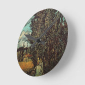 Cypresses en Two Women door Vincent van Gogh Ronde Klok (Hoek)
