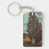 Cypresses en Two Women door Vincent van Gogh Sleutelhanger (Voorkant)