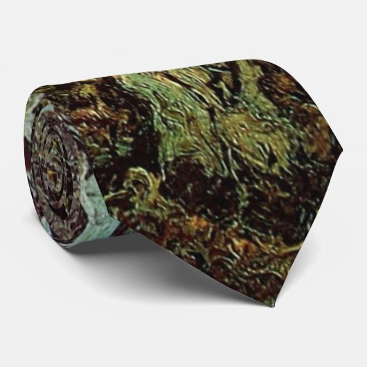 Cypresses en Two Women door Vincent van Gogh Stropdas (Opgerold)