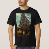 Cypresses en Two Women door Vincent van Gogh T-shirt (Voorkant)