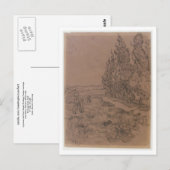 Cypresses four working, Van Gogh Fine Art Briefkaart (Voorkant / Achterkant)