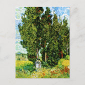 Cypresses met twee dames Van Gogh Fine Art Briefkaart (Voorkant)