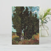 Cypresses met Vrouw Figures van Vincent van Gogh (Staand voorkant)