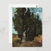 Cypresses met Vrouw Figures van Vincent van Gogh Briefkaart (Voorkant / Achterkant)