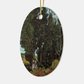 Cypresses met Vrouw Figures van Vincent van Gogh Keramisch Ornament (Links)