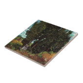 Cypresses met Vrouw Figures van Vincent van Gogh Tegeltje (Zijkant)