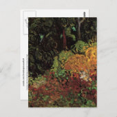 Cypresses, twee Vrouwen figuren, Vincent Van Gogh Briefkaart (Voorkant / Achterkant)