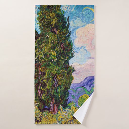 Cypresses, Van Gogh Badhanddoek (Badhanddoek)