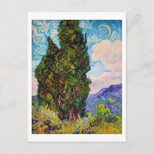 Cypresses, Van Gogh Briefkaart (Voorkant)