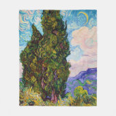 Cypresses, Van Gogh Fleece Deken (Voorkant)