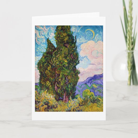 Cypresses, Van Gogh Kaart (Voorkant)