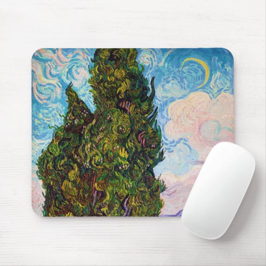 Cypresses, Van Gogh Muismat (Met muis)