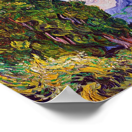 Cypresses, Van Gogh Poster (Hoek)