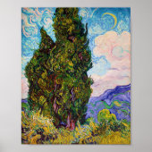 Cypresses, Van Gogh Poster (Voorkant)