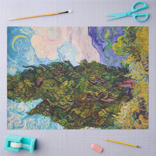 Cypresses, Van Gogh Tissuepapier (Craft)