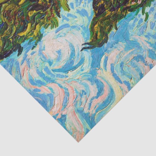 Cypresses, Van Gogh Tissuepapier (Detail)
