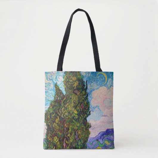 Cypresses, Van Gogh Tote Bag (Voorkant)