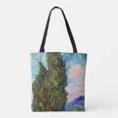 Cypresses, Van Gogh Tote Bag (Achterkant)