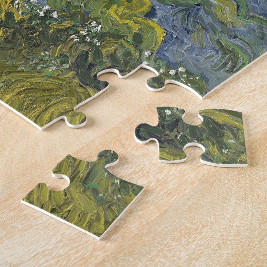 Cypresses van het schilderen van Van Gogh Kunst Legpuzzel (Zijkant)