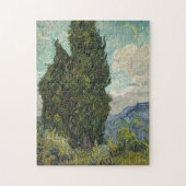 Cypresses van het schilderen van Van Gogh Kunst Legpuzzel (Verticaal)