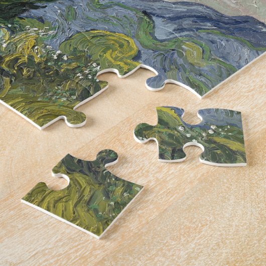 Cypresses van het schilderen van Van Gogh Kunst Legpuzzel (Zijkant)