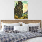 Cypresses van Vincent van Gogh Canvas Afdruk (Insitu (Slaapkamer))